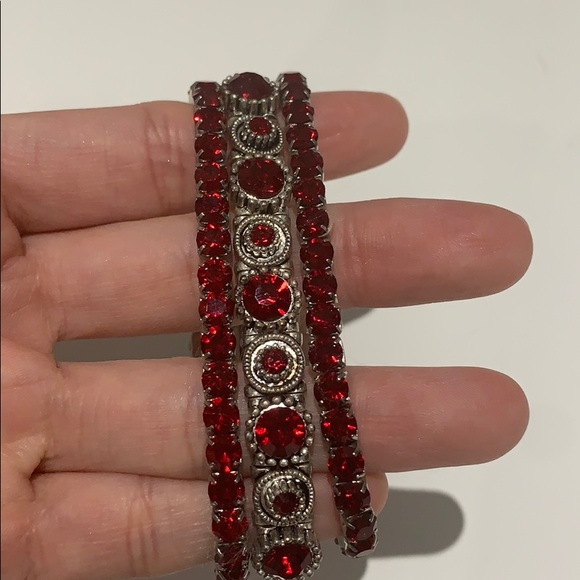 Bohemian bracelet set RED - Picture 3 of 6